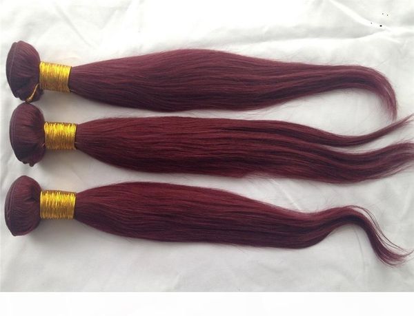 

brazilian vermilion; color straight hair weave bundles 100% human hair weave 6a unprocessed double weft hair extension, Black