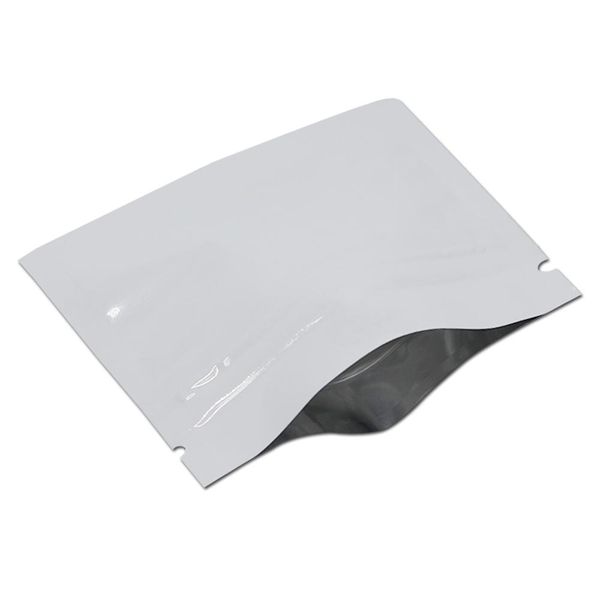 

100pcs lot white resealable aluminum foil snack retails ziplock packaging bag mylar foil crafts candy nuts zip lock packing bags h bbytkb