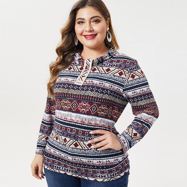 

women's t-shirt 2021 autumn womens long sleeve printed t shirt fashion ladies vintage elegant round neck mom plus size, White