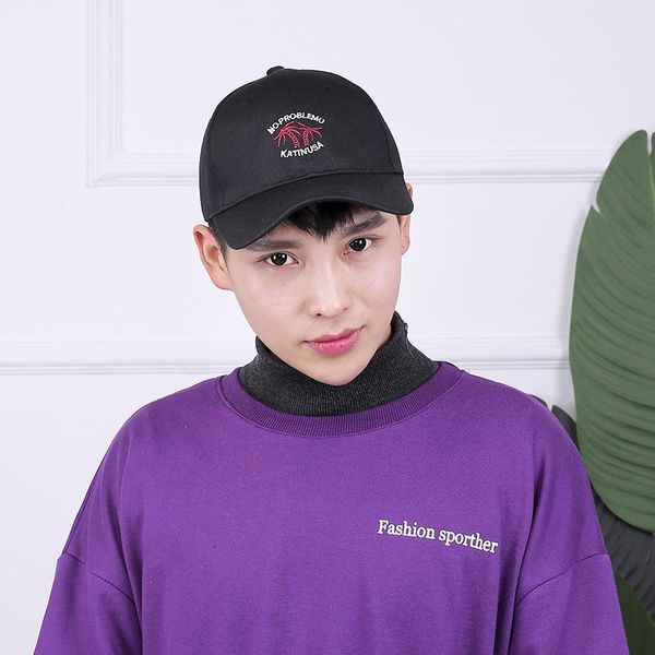 

унисекс летняя шляпа вышитый бейсболка хлопчатобумажная шляпа для мужчин женщины хип-хоп уличная одежда папа шляпы джелллей внешний, Black;white