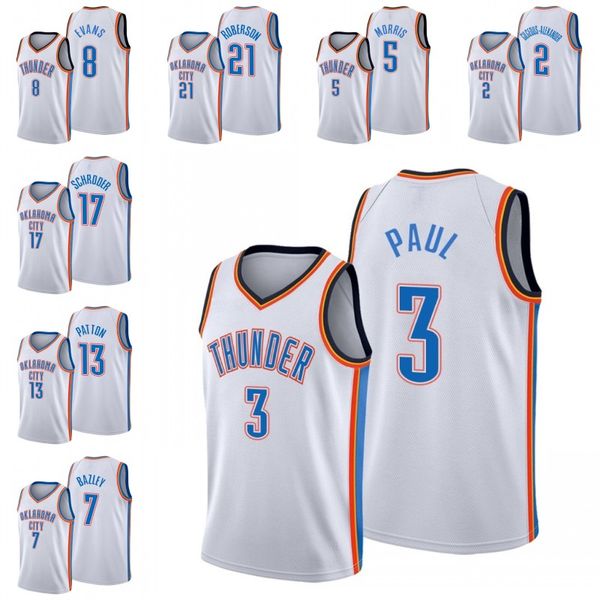 

men jawun evans markieff morris andre roberson paul george steven adams dennis schroder icon jersey, Black