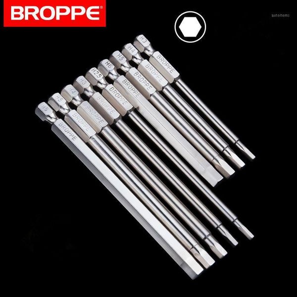 

broppe 8pcs s2 alloy steel magnetic hexagon head electric screwdriver bits 1/4 inch hex shank 50/75/100mm1