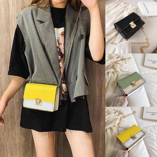 

новые прибытия женщины pu кожи плеча сумки девушки brief повседневные сумки посыльного лоскут женская crossbody одно плечо сумка # 2