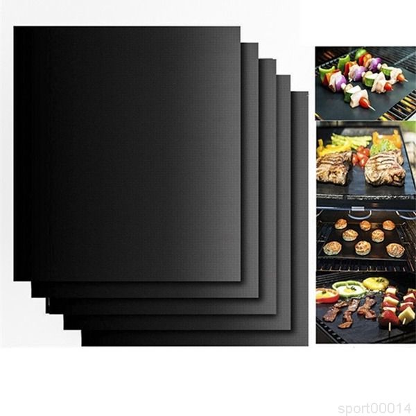 

dhl 0.2mm barbecue grill mat 33*40cm non-stick reusable high temperature resistance bbq mats picnic party cooking tools