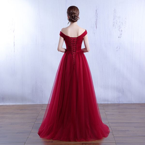 

Robe de soiree wine red lace up evening dress Elegant party dress vestido de festa prom dress Tailor Custom Made 3 colors, Pink