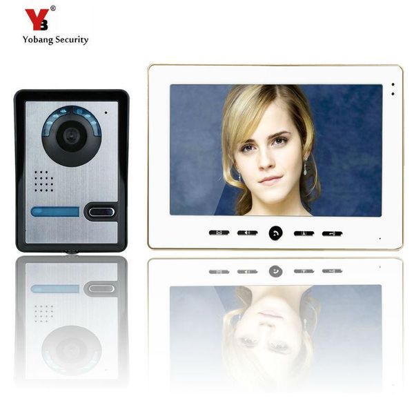 

video door phones yobang security 10" phone doorbell intercom kit apartment entry system villa camera