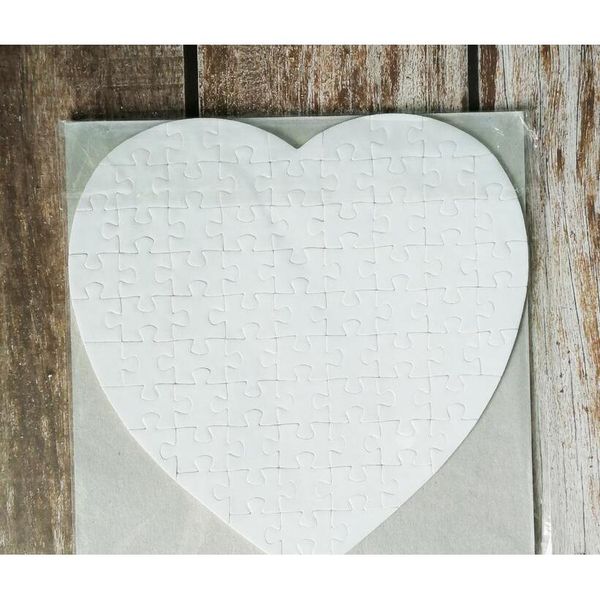 

sublimation blank pearl light pager puzzles heart love shape puzzle transfer printing blank consumables child toys gifts