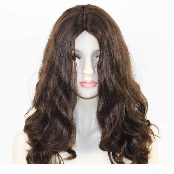 

qaility 100% european virgin human hair super loose wave jewish wig with 4x4 silk kosher wigs wavy, Black