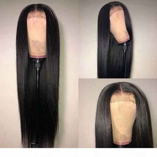 

brazilian straight lace front human hair wigs for women pre plucked hairline with baby hair brazilian straight full lace wigs human hair wig, Black;brown