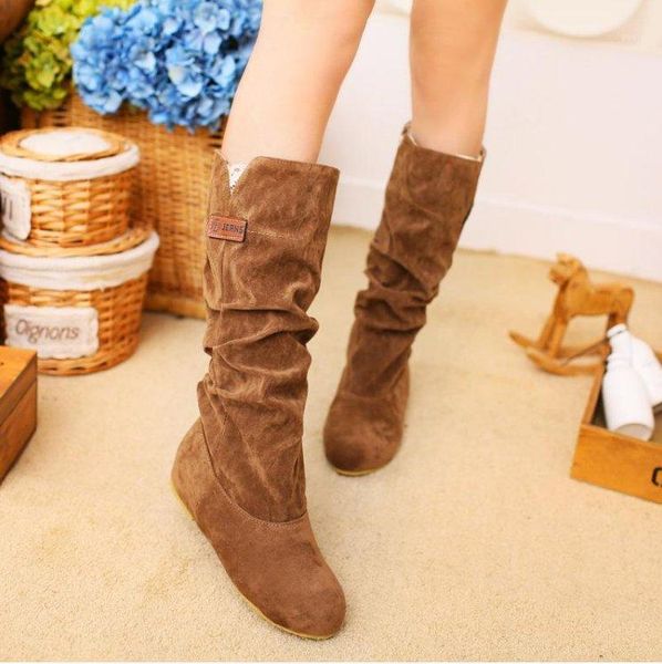 

women winter shoes knee high boots women shoes warmful winter boots plus big size1, Black