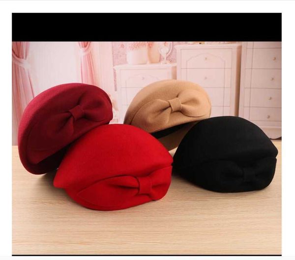 

berets 100% wool vintage warm winter women beret french artist beanie hat cap for sweet girl gift spring and autumn hats, Blue;gray