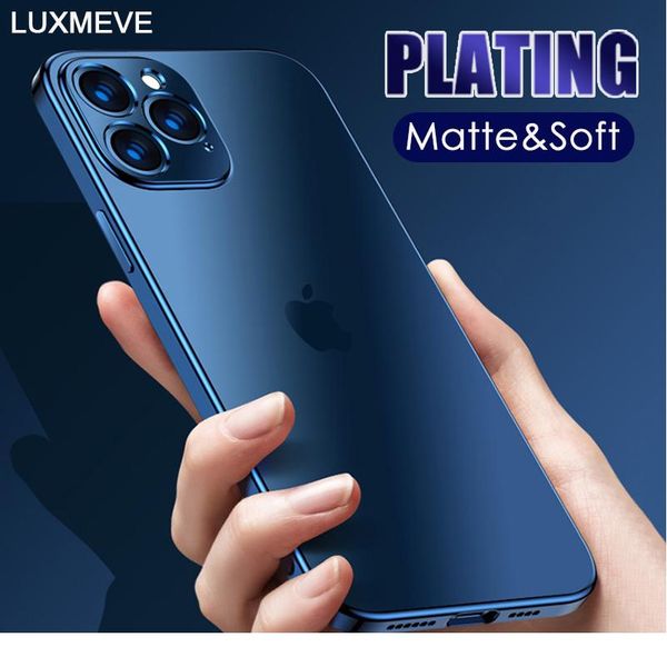 

square plating clear matte phone case for iphone 12 11 pro xs max 12 mini x xr 7 8 6 jlllzk