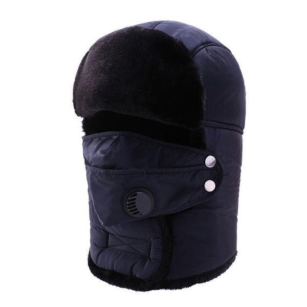 

beanies men's snow cap thickening plus earmuffs mask cycling windproof hat skiing outdoor sport warm female bonnet