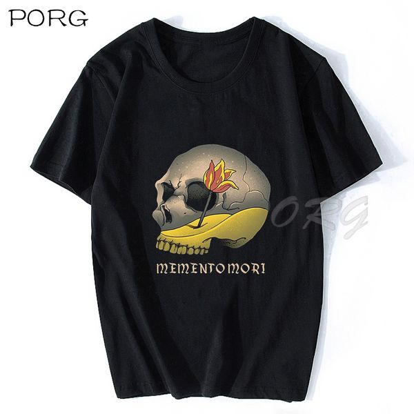 

memento mori skull graphic tumblr printed oversized vintage punk cool anime droshipping hooded sweatshirt hoodie men t shirt