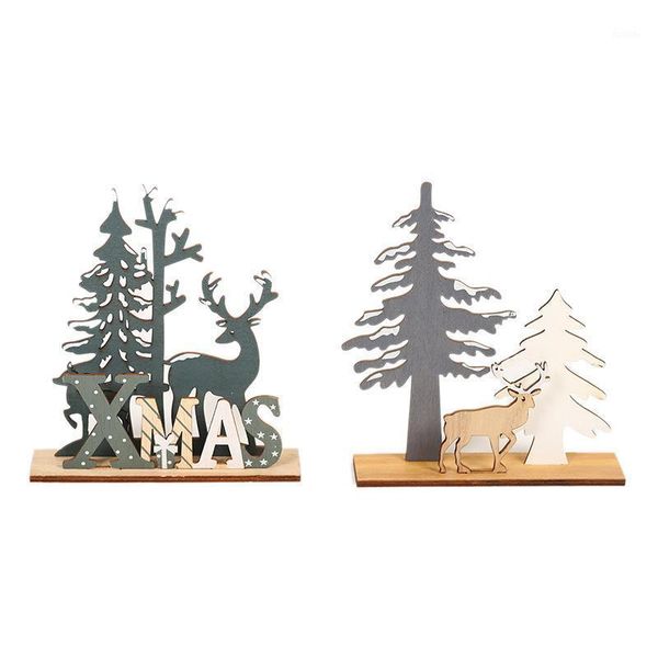 

diy wooden hand-painted ornaments/christmas tree elk festive decoration/christmas atmosphere decor/children gift/home decoration1