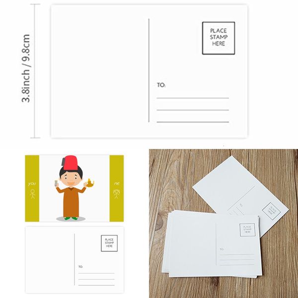 

cartoon thanks postcard red friend hat set morocco card mailing side 20pcssc2w