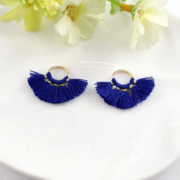 

1pair multicolor mini circular tassels woman earrings necklace jewelry finding fringe trim tassel diy hand craft small pendant h wmttwo