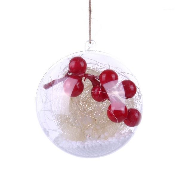 Weihnachtsdekorationen, klare Baumkugel, Glühbirne, Lampe, Dekoration, hängende Verzierung für Zuhause, Party, Jahresbeleuchtung, Ornament1