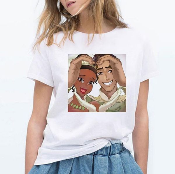 

zoganki summer new style women tshirt cartoon print short sleeve round neck women loose women t-shirt female graphic tees, White