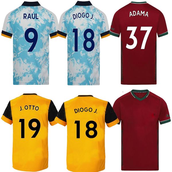 

2021 wolves soccer jerseys semedo raul neto 20 21 wanderers j.otto podence wolverhampton football shirts adama mens kids kits uniforms, Black;yellow