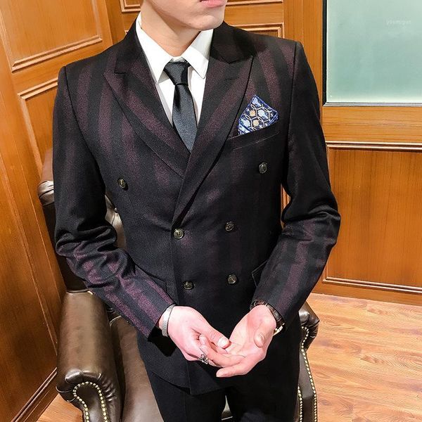 

men's business suits slim high-end professional suits men's three-piece custom dress casual dress groom groomsmen1, White;black