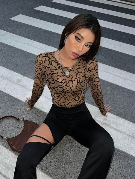 

allover print without bra y1l0#, White