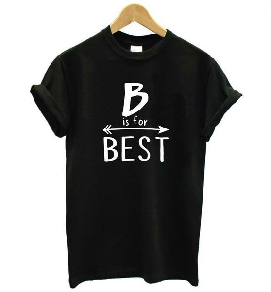 

b is for letters print women tshirt cotton casual funny t shirt for lady tee hipster tumblr drop ship z-879, White