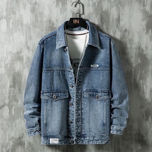 

new men's plus size m-5xl denim jacket vintage men retro jeans coats fashion hip hop streetwear 2020 spring autumn denim, Black;brown