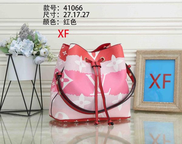 

lv louis vitton 41066 new women's bag 2020 solid color bucket bag spring and summer new ladies shoulder bag