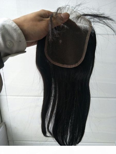 

grade 8a--100% human straight brazillian hair bundles with closure, natural color virgin remy hair weft with closure, dhl, Black