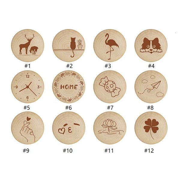 

magnet fridge round shape decoration coaster wooden beer bottle opener