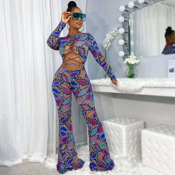 

autumn and winter 2020 new women's fashion printed hollow out dance jumpsuit, Black;white