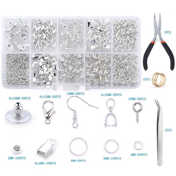 

alloy accessories jewelry findings set jewelry making tools copper wire openjump rings earring hook jewelry making supplies kit wmtlav