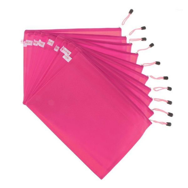 

10pcs file folder document bag pouch brief case office book holder rose red1