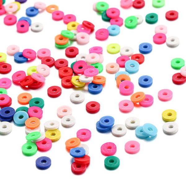 

15 дюймов 8 мм плоский круглый полимерный глиняные бусины дисковые свободные разделительные бусины ручной работы для diy ювелирных изделий и