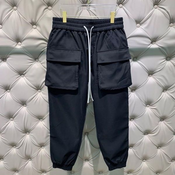 

k10704 fashion men's pants 2020 runway luxury european design party style men's clothing1, Black