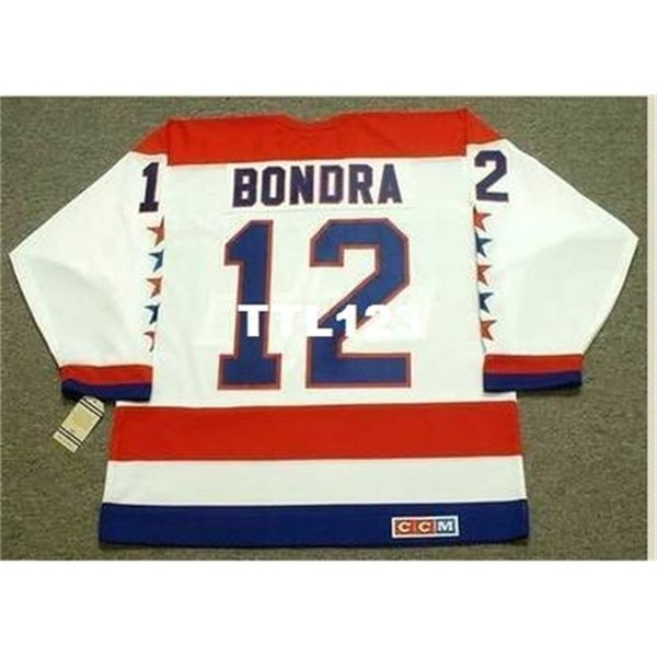 

121s #12 peter bondra washington capitals 1990 ccm vintage retro home hockey jersey or custom any name or number retro jersey, Black