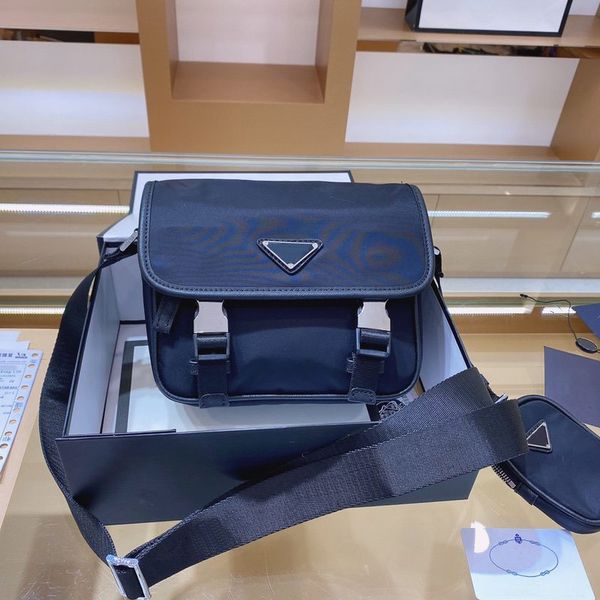 

3 in 1 handbags men messenger bag p home waterproof nylon handbag purse adjustable shoulder strap male briefcase zipper wallet crossbody bag