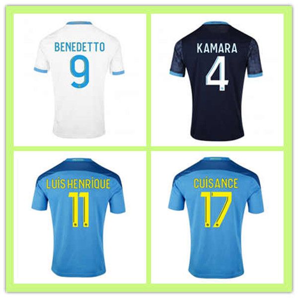 

таиланд 2020 2021 марселя ligue 1 олимпик о.м. пайх бенедетто maillots де футбол thauvin .gustavo футбол джерси униформа, Black;yellow