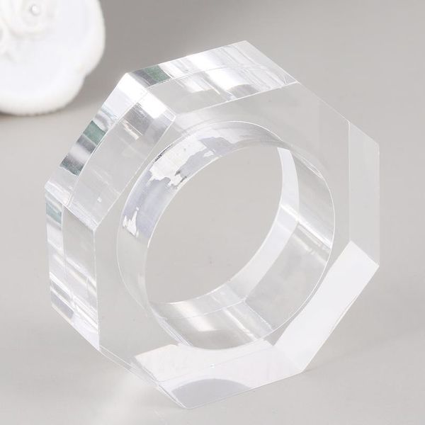 

acrylic octagon napkin rings transparent decorative napkin buckle for wedding banquet party dinner table de qylfna