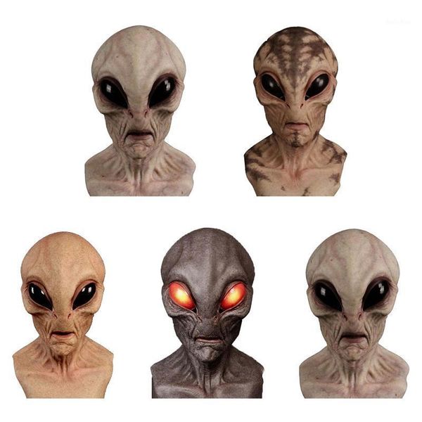 

halloween headgear horror extraterrestrial latex mask masquerade cosplay props1