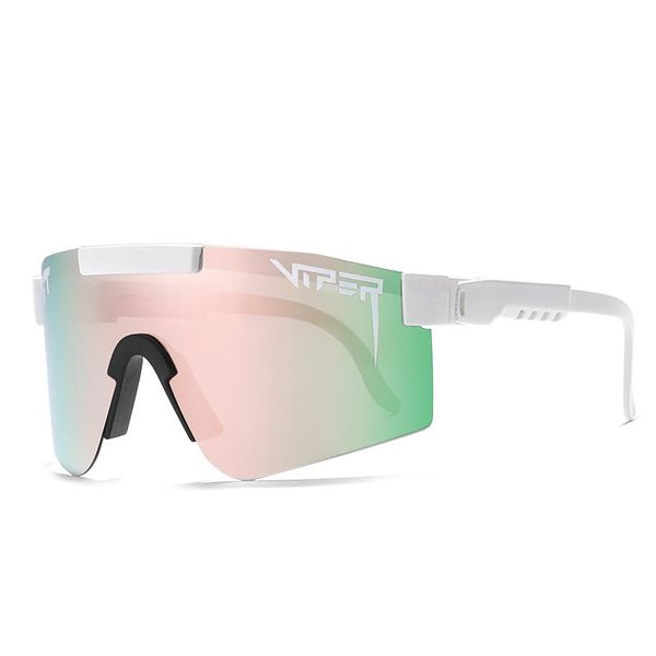 

viper pit mirrored sport sunglasses men/women pv01-c3 polarized pink tr90 windproof frame lens for dpevq, White;black