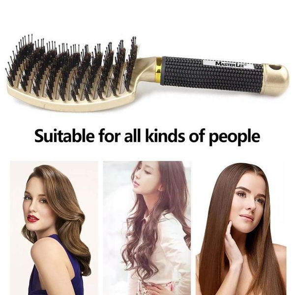 

plastic hair comb anti-static hairdressing massage comb salon home brush wet curly detangle hair brush for salon hair sqcfoc, Silver