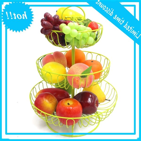 

3 animal green paint iron wedding cake around dessert stand wired fruit