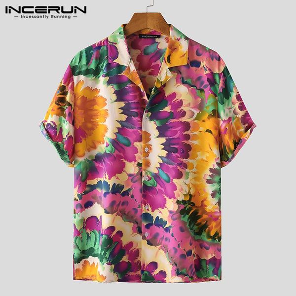 

men's casual shirts summer printing men hawaiian shirt beach lapel 2021 streetwear short sleeve button vacation camisa masculina incer, White;black