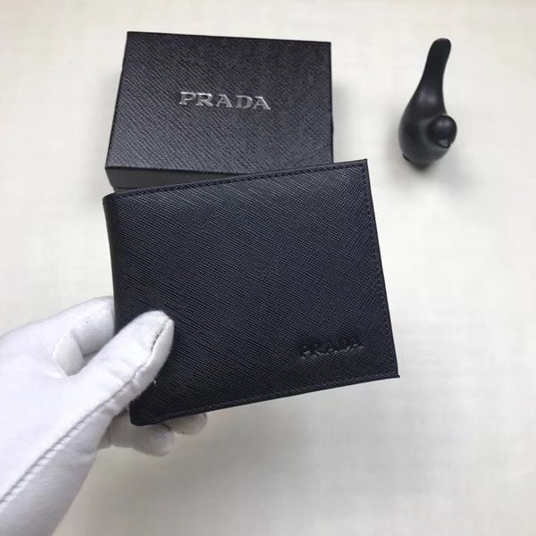 

2020 short men's wallet designer men's short wallet women's short wallet card holder with gift box, Black