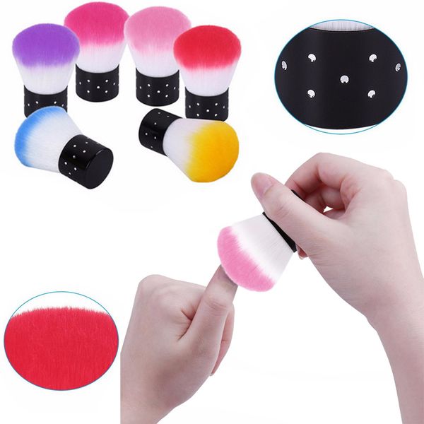 

мягкая nail щетка для очистки инструментов file nail art маникюр педикюр уход мягкое удаления пыли малоугловое clean mushroom щетки бесплатн