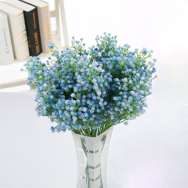 

artificial baby's breath bouquet home office plant decoration wedding party pu fake bouquet, white1