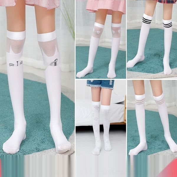 

za0e1 girls to knee spring socks summer children's the and girls children's stockings thin stockings over sockssocks knee ksjpj, Black