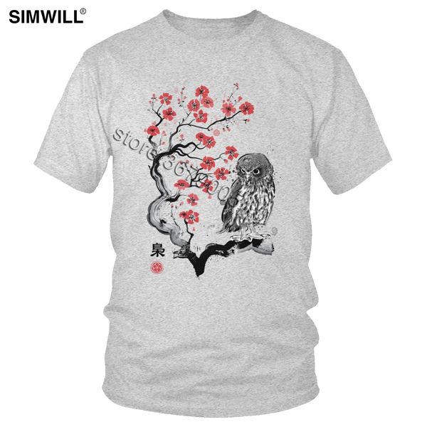 

fashion graphic owl on plum tree gorgeous summer short sleeved streetwear bird tshirt trendy tee gift hooded sweatshirt hoodie men t shirt